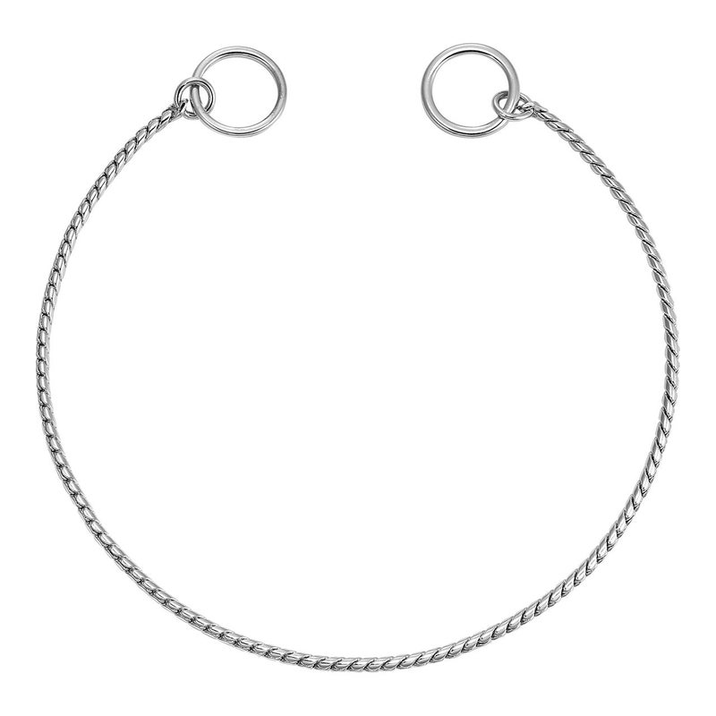 Mogoko Stainless Steel Dog Choke Chain Collar, Puppy Metal Snake Chain Pet Show Slip Collar Choker for Training Walking (Silver;16.0"*3.0mm) - Image 3